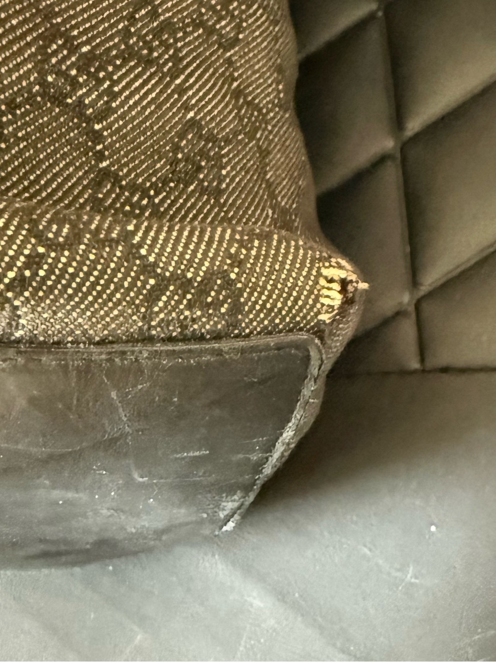 Gucci Beige Brown Monogram Canvas Tote with Gold Hardware - Picture 7 of 7